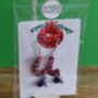Painted Festive Elf Candy Cane Earrings With Stand, thumbnail 5 of 9