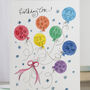 'Birthday Love' Rainbow Balloons Birthday Card, thumbnail 2 of 3