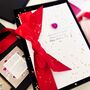 Personalised Bedazzled Red Love Heart Valentines Card, thumbnail 5 of 8