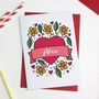 Cute Personalised Heart And Banner Tattoo Card, thumbnail 1 of 2