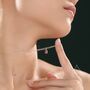 Tiny Genuine Pink Tourmaline Oval Pendant Necklace, thumbnail 1 of 12