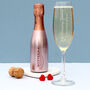 Personalised Rose Gold Prosecco Gifts Set And Flute, thumbnail 1 of 2