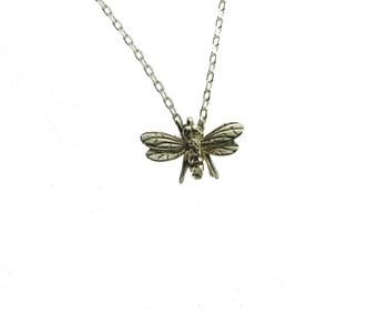 Sterling Silver Small Bee Necklace, 2 of 5