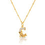 Gold Plated C Initial Necklace With Mother Of Pearl, thumbnail 2 of 6
