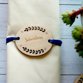 Personalised Fern Wooden Place Settings, 2 of 5