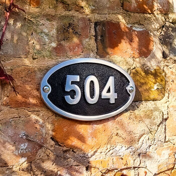 Personalised Oval House Address Bespoke Plaque, 2 of 4