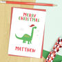 Dinosaur Christmas Card, thumbnail 2 of 2