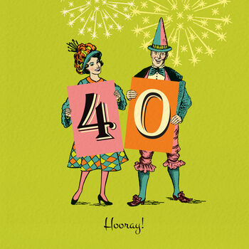 Funny 40th Birthday Card ‘40 Hooray!’, 2 of 4