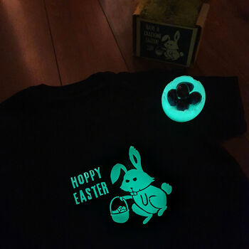 Personalised Cracked Easter Egg And Bunny T Shirt, 2 of 5