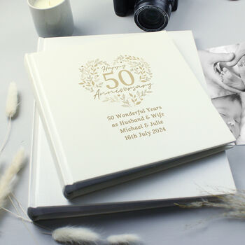 Personalised 50th Golden Wedding Anniversary Album, 3 of 9