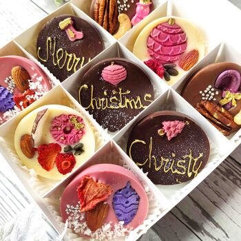 Christmas Chocolate Gift, Personalised Xmas Rounds, 3 of 9