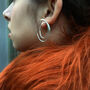 Gyra Silver Hoop Earrings, thumbnail 2 of 8