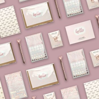 Blush And Rose Gold Stationery Box, 12 of 12