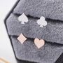 Card Suit Poker Set Stud Earrings In Sterling Silver, thumbnail 4 of 11