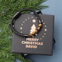 Christmas Personalised Tiger Eye Stone Leather Bracelet For Men, thumbnail 5 of 9