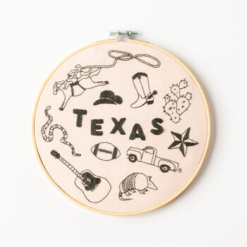 Texas X Maptote Embroidery Hoop Kit, 2 of 5