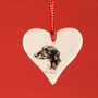 Best Friend Hanging Dog Heart Decoration, thumbnail 1 of 3