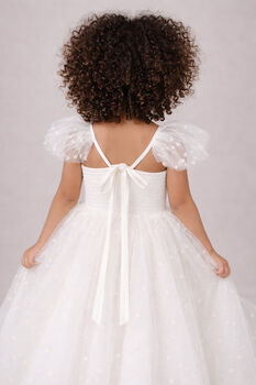 Heidi ~ Ivory White Party Girl Dress /Flower Girl Dress, 8 of 11