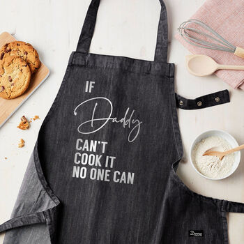 Personalised Grey Denim Can Cook It Apron, 2 of 6