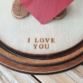 I Love You Wooden Bear Figurine, 3 of 3