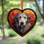 Irish Wolfhound Stained Glass Effect Heart Suncatcher, thumbnail 5 of 5