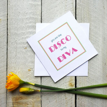 Personalised Disco Diva Greetings Card, 2 of 2