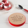 Personalised 'Santas Milk' Wooden Christmas Coaster, thumbnail 1 of 6