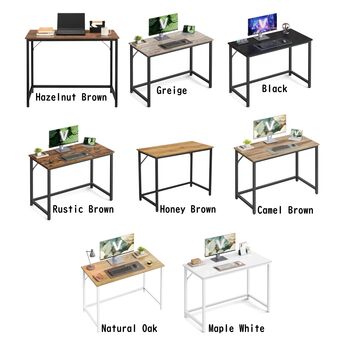 Computer Desk Workstation Industrial Style Metal Frame, 10 of 10