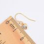 Gold Plated Clear Cubic Zirconia Heart Drop Earrings, thumbnail 2 of 4