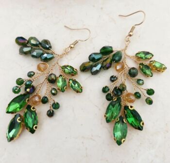 Vibrant Green Earrings, 2 of 4
