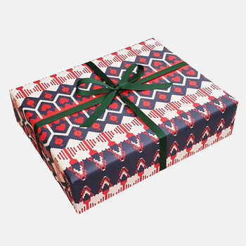 Luxury Fair Isle Christmas Wrapping Paper, 2 of 2