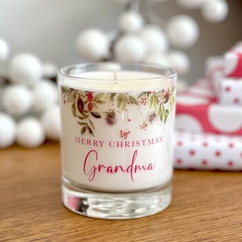 Merry Christmas Personalised Soy Candle Gift, 2 of 3