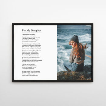 For My Daughter Personalised Photo Poem Print, 8 of 11
