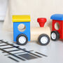 Wooden Train And Track Roll With Personalised Bag, thumbnail 5 of 5