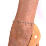 925 Sterling Silver Royal Pearl Anklet, thumbnail 2 of 2