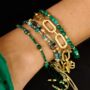 Wonder Green Gemstone Stretch Bracelets, thumbnail 1 of 6