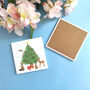 Woodland Animals Christmas Ceramic Coasters, thumbnail 5 of 6