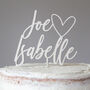 Personalised Wooden Heart Wedding Cake Topper, thumbnail 4 of 5