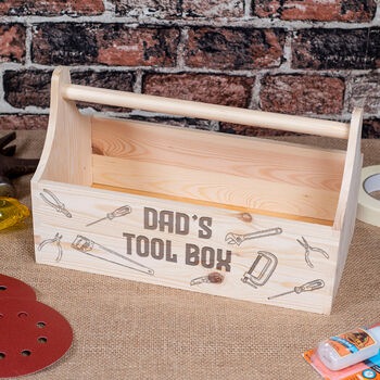 Personalised Engraved Tool Box Gift Caddy With Handle, 2 of 2