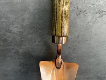 Garden Hand Trowel Steel Copper Blade With Wooden Handle Gift, 11 of 12