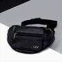 Personalised Black Leather Rfid Travel Bum Bag, thumbnail 1 of 4