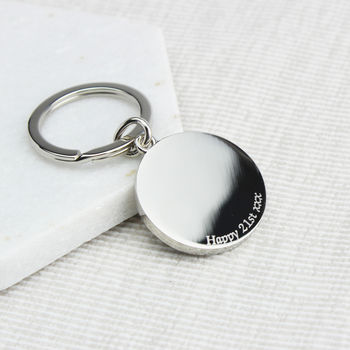 18th Or 21st Personalised Ten Pence Keyring, 4 of 6