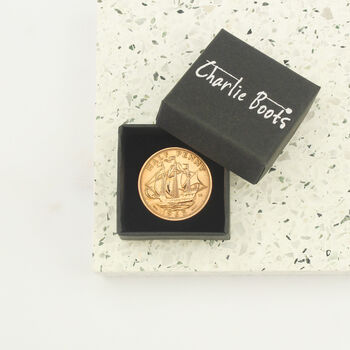 Personalised 1965 60th Birthday Half Penny Golf Marker, 5 of 7