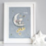 Personalised Catching Stars On The Moon Childrens Print, thumbnail 3 of 8