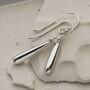 Sterling Silver Baton Earrings, thumbnail 3 of 5