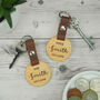 Personalised Mr And Mrs Wooden Keyring Pair For Couples, thumbnail 2 of 7