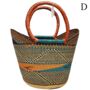 Black And Orange Handwoven Market Basket, thumbnail 3 of 3