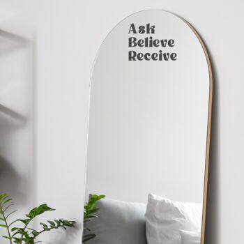 Ask Believe Receive Mirror Sticker Gift, 2 of 8