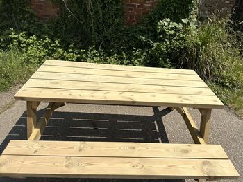 Heavy Duty Garden/Pub Picnic Table With Traditional Top, 6 of 7
