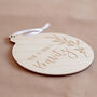 Personalised Wooden Mr And Mrs Christmas Bauble, thumbnail 4 of 4